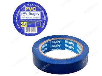 Изолента Rugby ПВХ, синяя, 25м