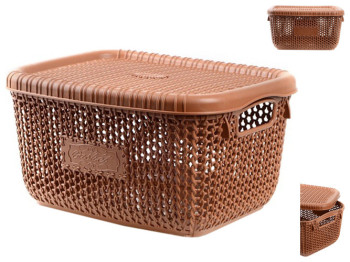 Корзина Violet House 1009 Виолетта Beige, з кришкою, 5л, 8690069079394