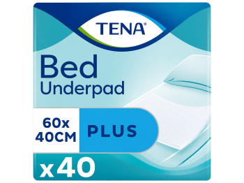 Поглинальні пелюшки Tena Bed Plus для захисту ліжка, 40x60 см, 40 шт