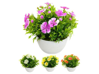 Штучні квіти в горщику