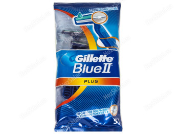 Бритвы одноразовые Gillette Blue II Plus (цена за набор 5шт)