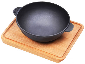 Сковорода чугунная WOK с подставкой Brizoll HoReCa 22,6х19х6,3см НW18-Д