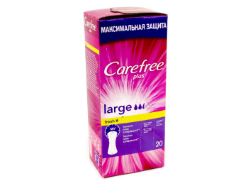 Прокладки ежедневные Carefree "Рlus Large Fresh" 2капли 20шт