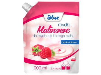 Мыло жидкое туалетное BLUE Малиновое 900мл