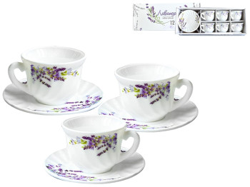 Чайний набір Лаванда, 12 предметів, 190мл