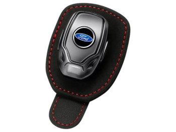Держатель для очков и банковских карт Ford, кожа, цвет чёрный