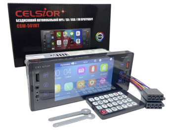 Автомагнитола Celsior CSW-501MT, MP5, SD, USB, FM, Bluetooth, TFT-дисплей, MirrorLink, цвет черный