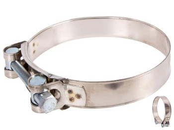 Хомут оцинкованный, усиленный, GSB, 104-112, W1, M8