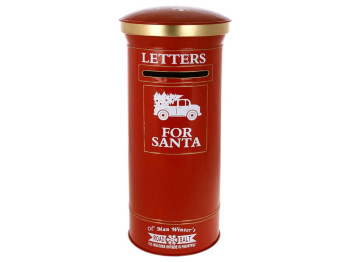 Декор Почтовый ящик Christmas bell, металл, 27×58см, цвет красный с золотом
