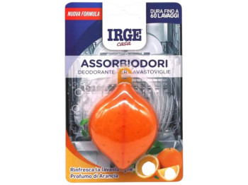 Поглотитель запаха для посудомоечных машин Irge, аромат апельсин, 35г, цвет оранжевый