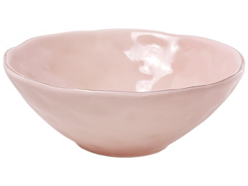 Піала керамічна, 300мл, колір - рожевий із золотом