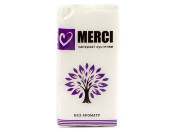 Платки носовые "Merci" "Без запаха" двухслойные 8шт