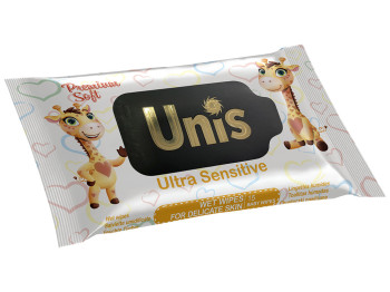 Вологі серветки дитячі Unis Ultra Sensitive без запаху 15шт