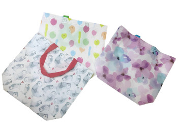 Сумка - шоппер принт - ассорти, 34х24х10см (цена за 1шт)