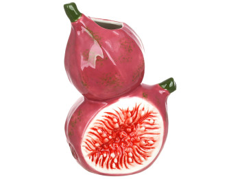 Ваза фарфоровая Figs, розовая, 12 × 9 × 17,5 см