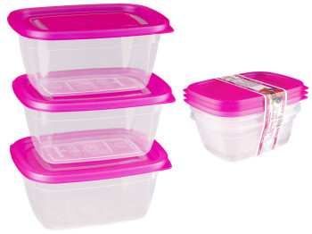 Контейнеры Ал-Пластик Econom box универсальные 500мл (бесцветный) (цена за набор 3шт)