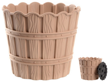 Горщик для квітів Violet House 1054 Bamboo Cappucino, з дренажем, 1,2л, 8690069984919