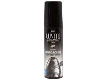 Крем жидкий для обуви Lustro Liquid Polish, 75мл, цвет черный