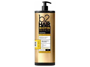 Шампунь для волосся B2Hair Biotin Repair для тьмяного та пошкодженого волосся 1л