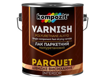Лак паркетний поліуретановий Kompozit 2,5л глянцевий (Композит)