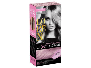 Краска-уход для волос LOREN COLOR LuXor Care Без аммиака Клубничные сливки 8/65