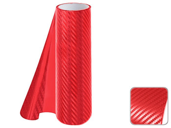 Декоративна плівка, 1,52х30м, Carbon GE-05, червона