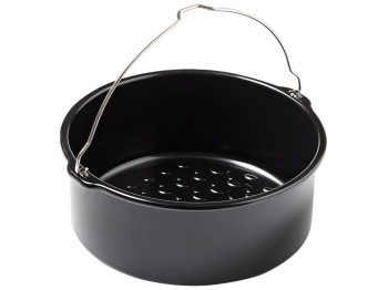 Форма для аэрогриля Pyrex AirFryer, углеродистая сталь, 1,6л, 20×19×7,5см, цвет черный