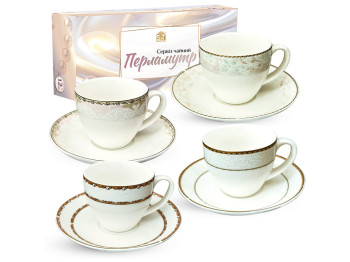 Сервиз кофейный Перламутр, 250мл (цена за набор 12 предметов)