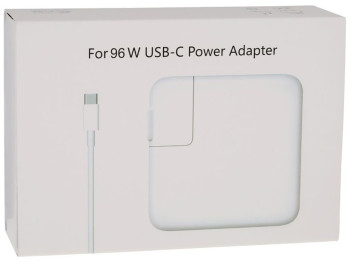 Сетевое Зарядное Устройство Macbook USB-C PD96W NO LOGO Цвет Белый