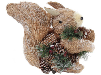Новогодняя декоративная фигура Белка, 25см