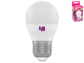 Лампа світлодіодна куля ELM Led 18-0086 G45 5W цоколь-Е27-стандарт, теплий білий світ
