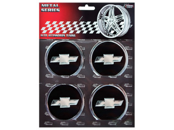 Наклейки на ковпаки CHEVROLET, 9см, чорні, 4шт