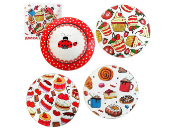 Доска разделочная стеклянная 25х25см