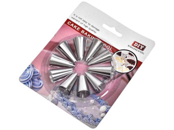 Насадки для кондитерского шприца и мешка, 12,5х15см (10 предметов в наборе)