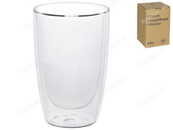 Склянка з подвійною стінкою Альто скляна 400мл