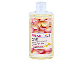 Олія для догляду і масажу Fresh Juice Rose&Ilang-Ilang+Peach oil 150мл