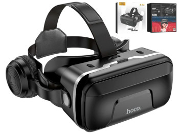 Окуляри віртуальної реальності Hoco DGA10 Cool VR Glasses, стереонавушники, USB/AUX/TF, колір чорний