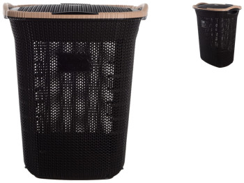 Корзина для белья Violet House 0261 Виолетта Brown, с крышкой, 65л, 8690070086398