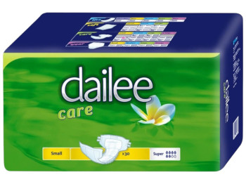 Підгузки для дорослих Dailee Care Super Small, що дихають, до 1900мл, 70-90см, 46х20х18см, 30шт/уп