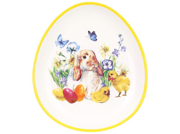 Блюдо керамическое в форме яйца Happy Spring, 20,5x18,2x3см