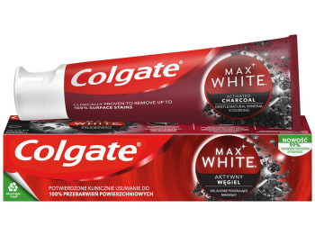 Зубная паста Colgate Max White Activated Charcoal, 75мл