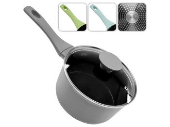 Сотейник с крышкой литой мрамор Megastone, инд.дно, 16x8см