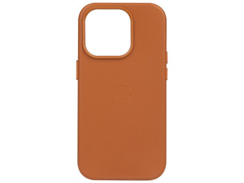Чехол Leather Case для iPhone 14 Pro Цвет Saddle brown