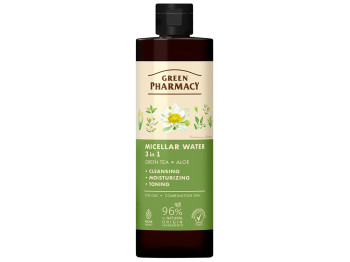 Мицеллярная вода Green Pharmacy 3 в 1, с экстрактом чая, алоэ и гиалуроновой кислотой, 500мл