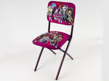 Стілець дитячий розкладний зі спинкою. Колір вишневий "Monster High".
