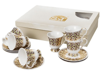 Сервіз кавовий Золота соната 90мл (ціна за набір 12 предметів)