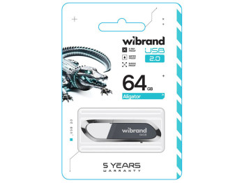 USB Flash Drive Wibrand 64gb Aligator Цвет Серый