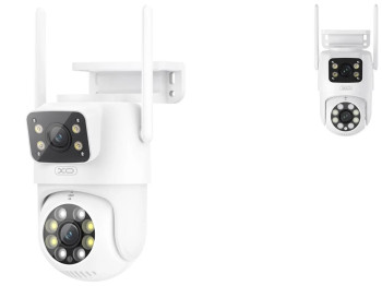 Смарт Камера Уличная XO CR06 Dual Screen Video Цвет Белый