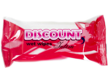 Вологі серветки "Discount" "Для інтимної гігієни" 15 шт