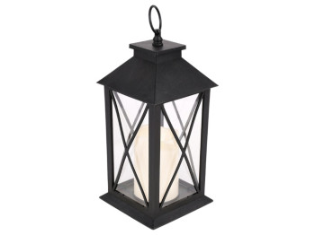 Лампа-ліхтар декоративний 14*28см, імітація свічки, живлення від батарейок